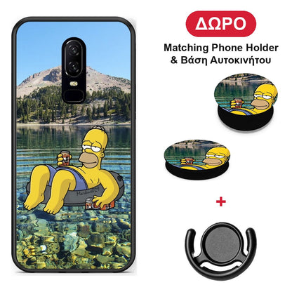 Summer Happiness - OnePlus 6 θήκη + Δώρο Phone Holder & Βάση Αυτοκινήτου