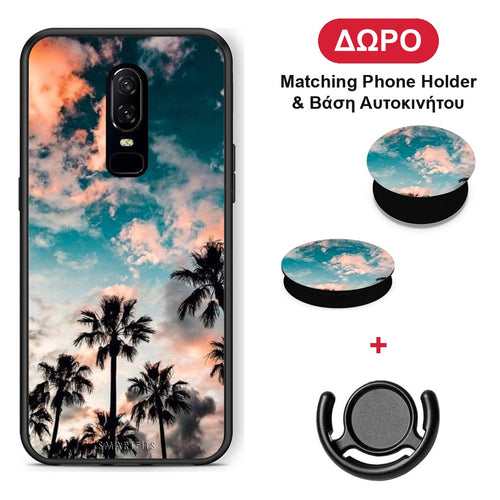 Summer Sky - OnePlus 6 θήκη + Δώρο Phone Holder & Βάση Αυτοκινήτου