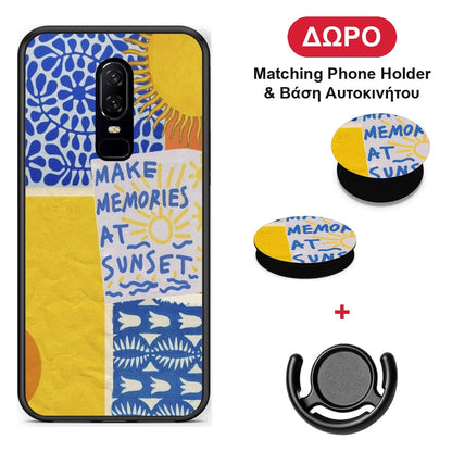 Sunset Memories - OnePlus 6 θήκη + Δώρο Phone Holder & Βάση Αυτοκινήτου