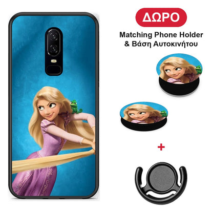Tangled 2 - OnePlus 6 θήκη + Δώρο Phone Holder & Βάση Αυτοκινήτου