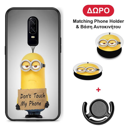 Text Minion - OnePlus 6 θήκη + Δώρο Phone Holder & Βάση Αυτοκινήτου