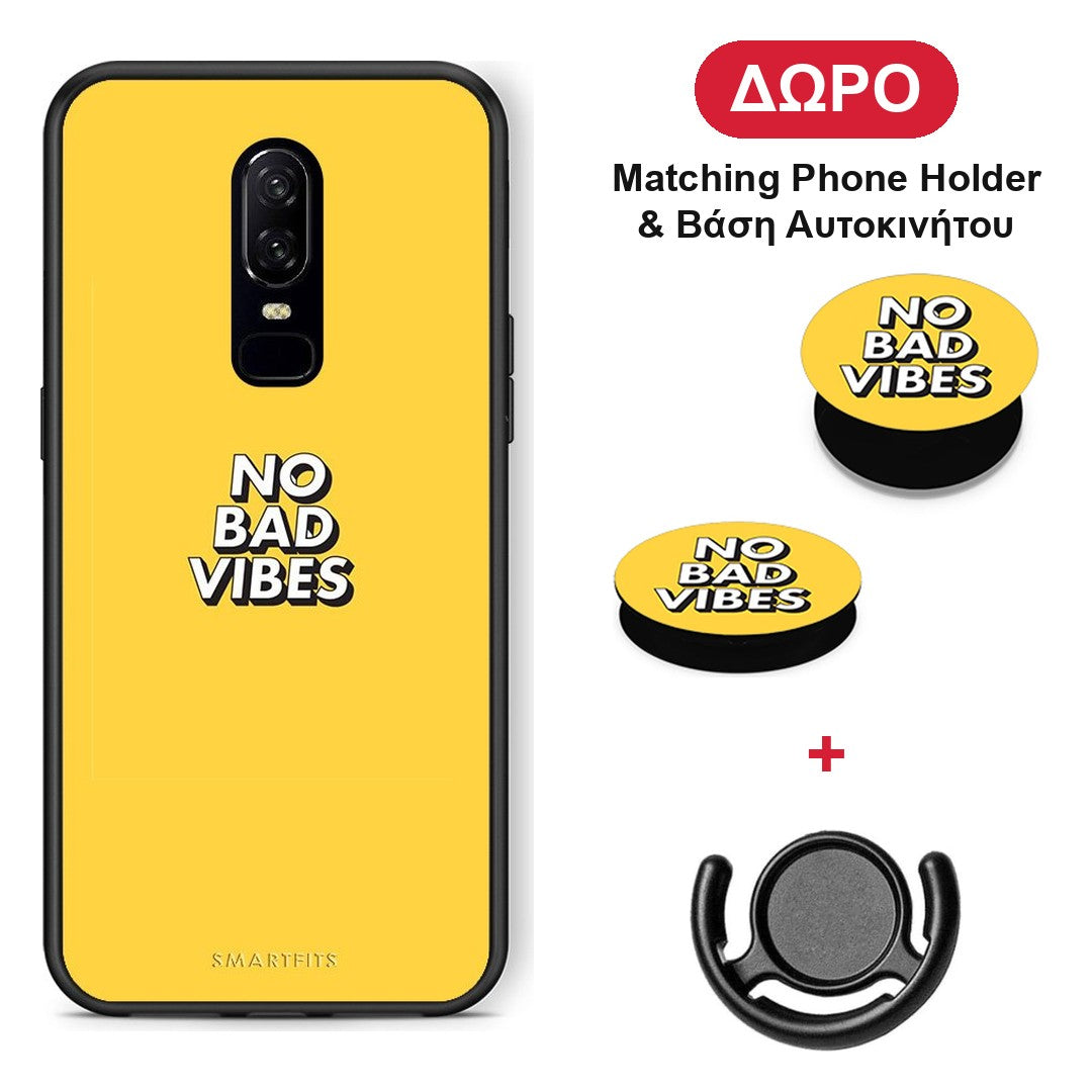 Text Vibes - OnePlus 6 θήκη + Δώρο Phone Holder & Βάση Αυτοκινήτου