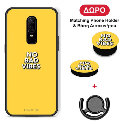Text Vibes - OnePlus 6 θήκη + Δώρο Phone Holder & Βάση Αυτοκινήτου