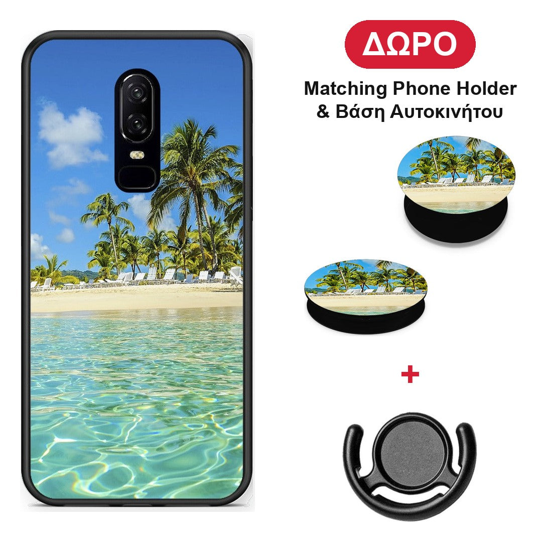 Tropical Vibes - OnePlus 6 θήκη + Δώρο Phone Holder & Βάση Αυτοκινήτου