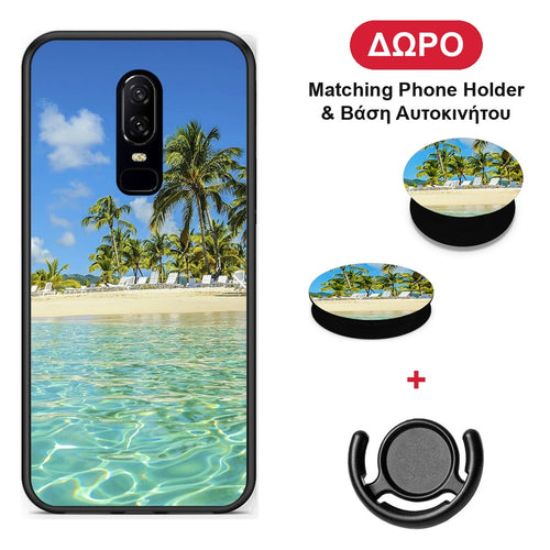 Tropical Vibes - OnePlus 6 θήκη + Δώρο Phone Holder & Βάση Αυτοκινήτου