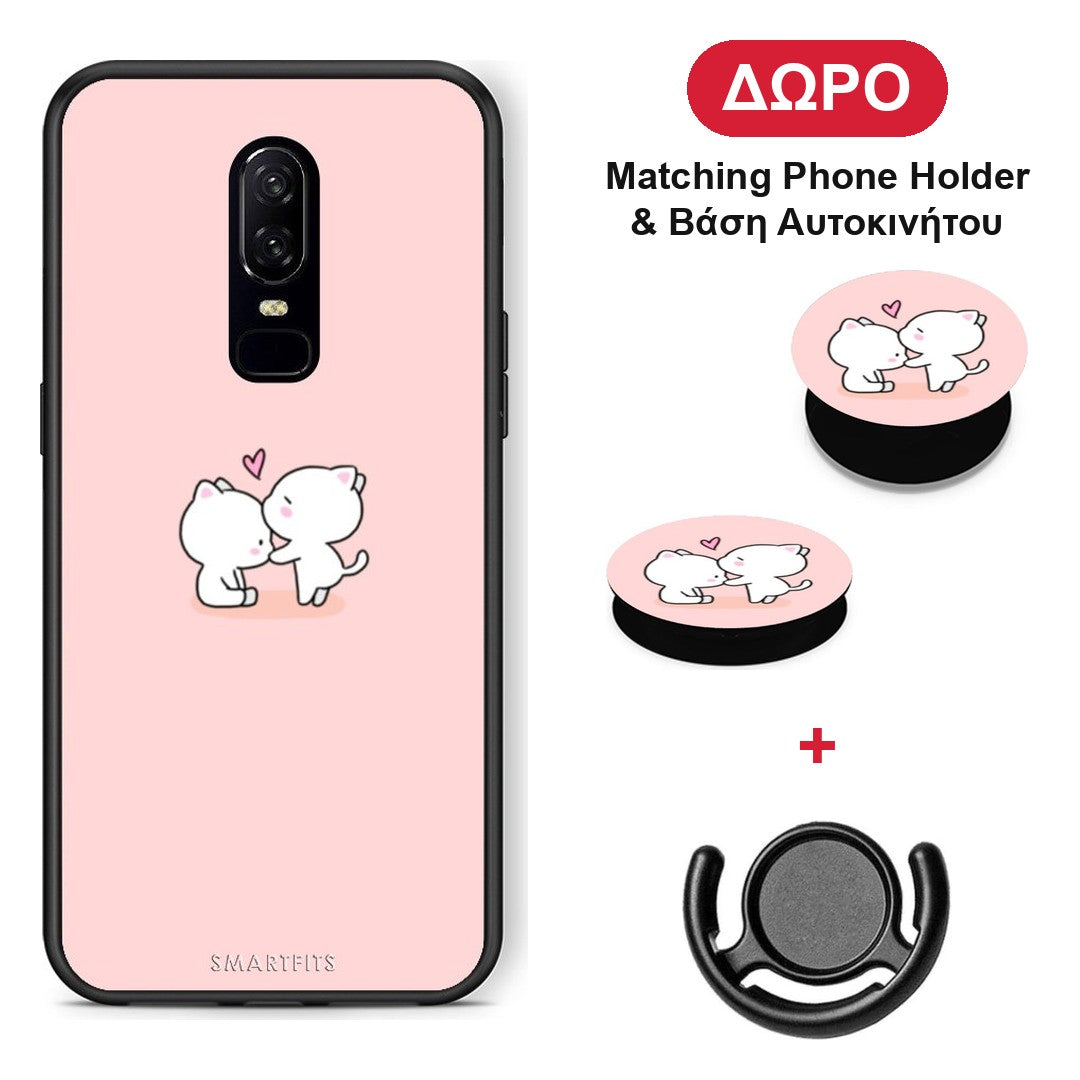 Valentine Love - OnePlus 6 θήκη + Δώρο Phone Holder & Βάση Αυτοκινήτου