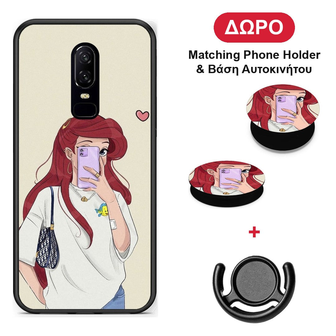 Walking Mermaid - OnePlus 6 θήκη + Δώρο Phone Holder & Βάση Αυτοκινήτου