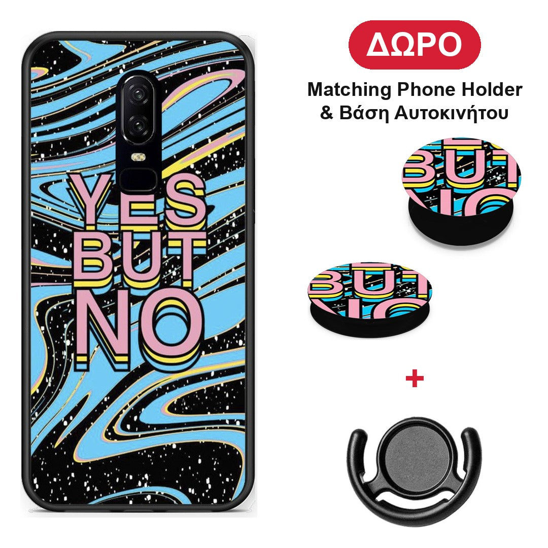 Yes But No - OnePlus 6 θήκη + Δώρο Phone Holder & Βάση Αυτοκινήτου
