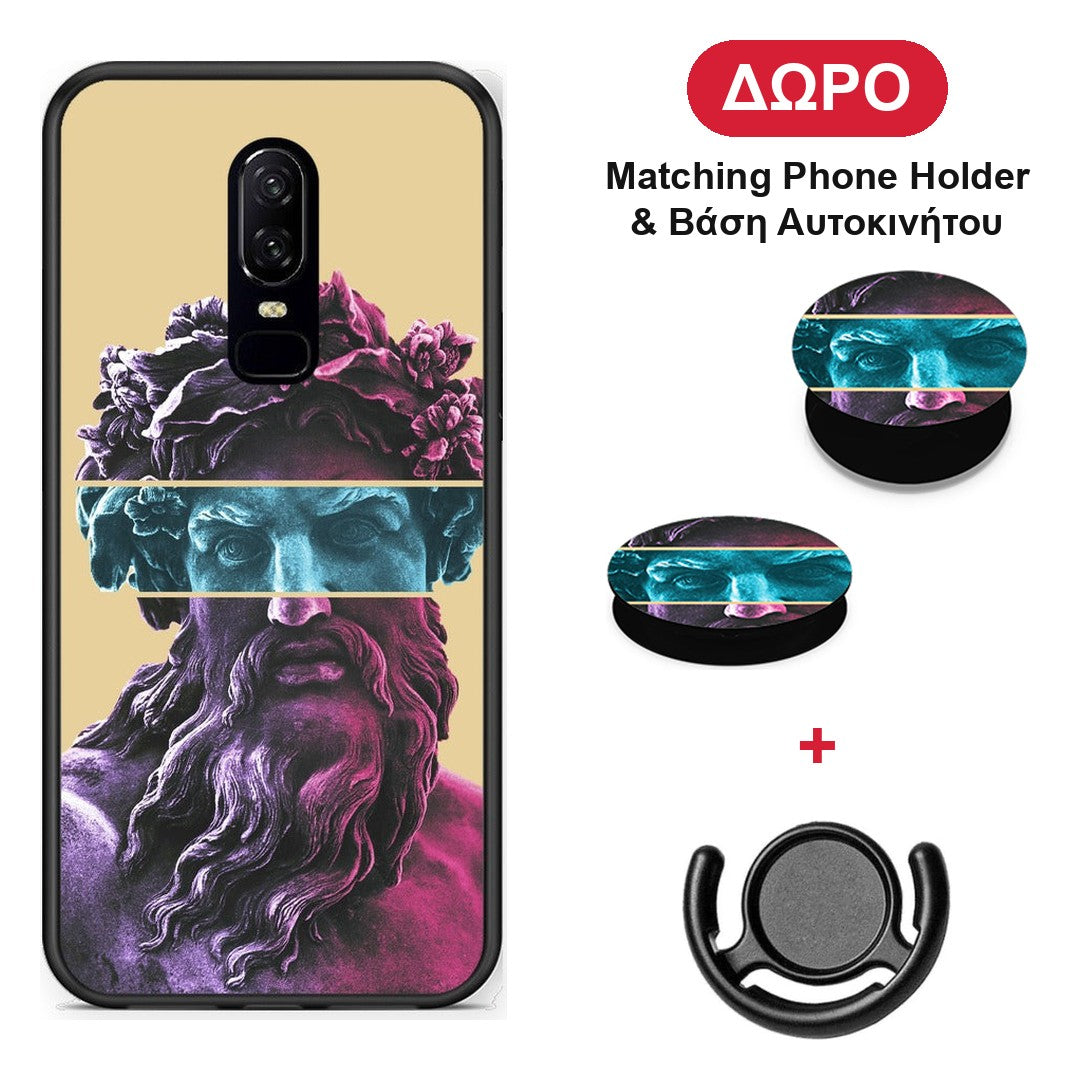 Zeus Art - OnePlus 6 θήκη + Δώρο Phone Holder & Βάση Αυτοκινήτου