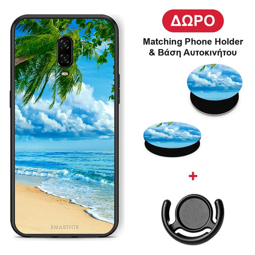 Beautiful Beach - OnePlus 6T θήκη + Δώρο Phone Holder & Βάση Αυτοκινήτου