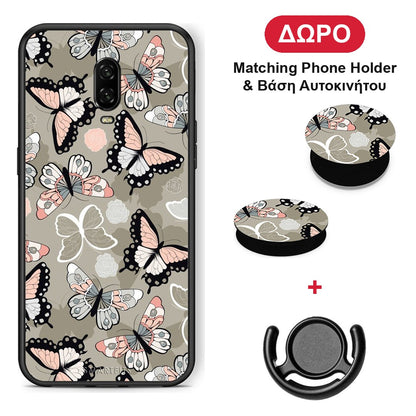 Boho Butterflies - OnePlus 6T θήκη + Δώρο Phone Holder & Βάση Αυτοκινήτου