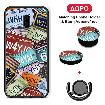 Car Plates - OnePlus 6T θήκη + Δώρο Phone Holder & Βάση Αυτοκινήτου
