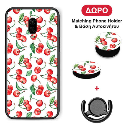 Cherry Summer - OnePlus 6T θήκη + Δώρο Phone Holder & Βάση Αυτοκινήτου