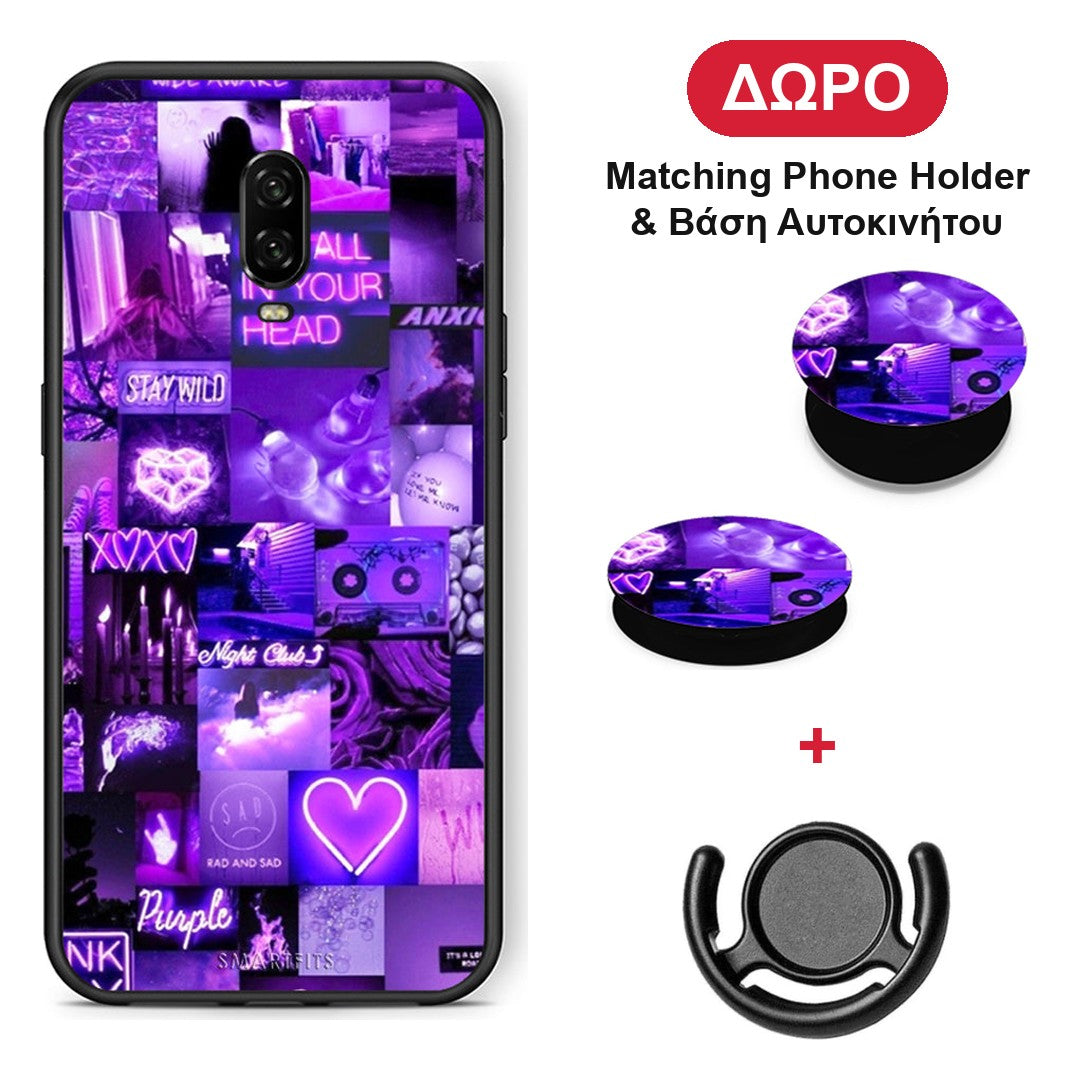 Collage Stay Wild - OnePlus 6T θήκη + Δώρο Phone Holder & Βάση Αυτοκινήτου