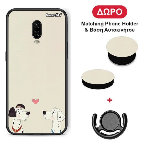 Dalmatians Love - OnePlus 6T θήκη + Δώρο Phone Holder & Βάση Αυτοκινήτου
