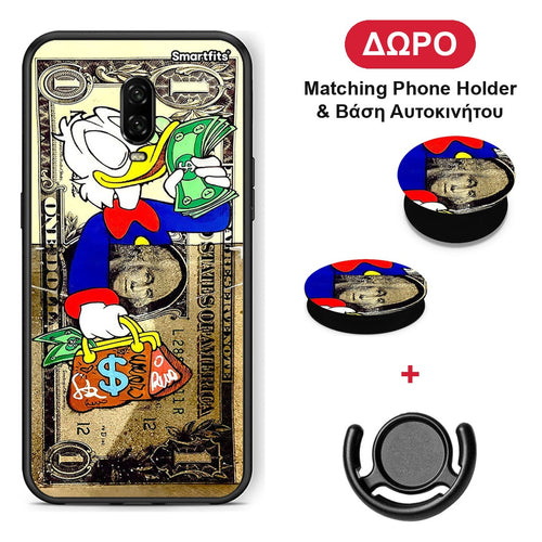 Duck Money - OnePlus 6T θήκη + Δώρο Phone Holder & Βάση Αυτοκινήτου