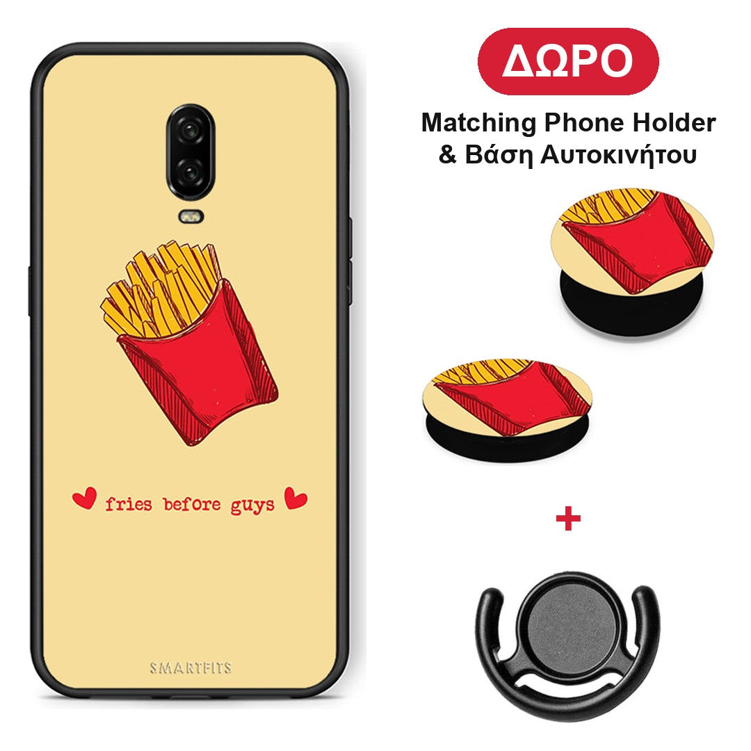Fries Before Guys - OnePlus 6T θήκη + Δώρο Phone Holder & Βάση Αυτοκινήτου