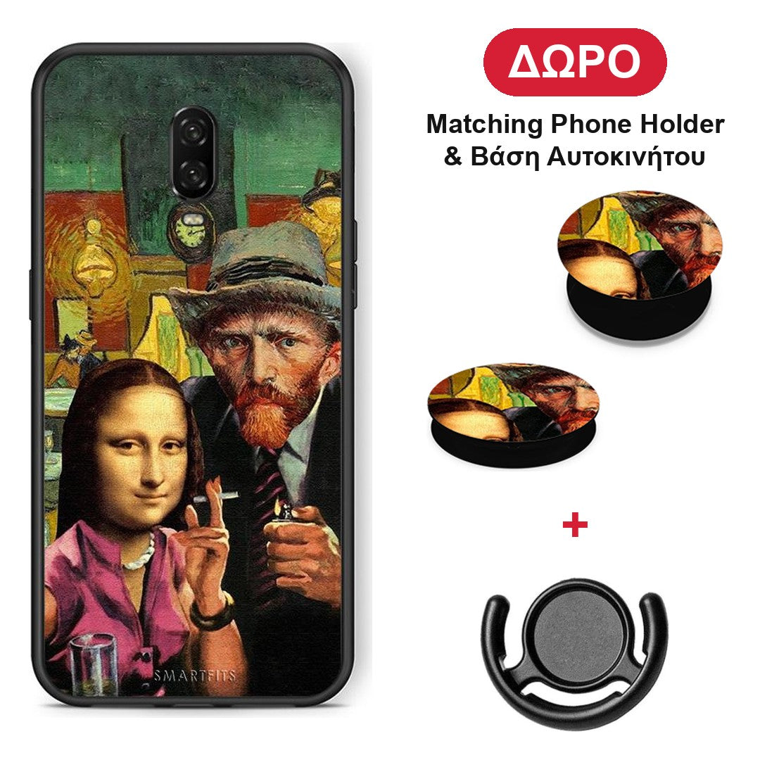 Funny Art - OnePlus 6T θήκη + Δώρο Phone Holder & Βάση Αυτοκινήτου