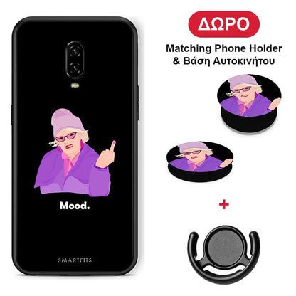 Grandma Mood Black - OnePlus 6T θήκη + Δώρο Phone Holder & Βάση Αυτοκινήτου