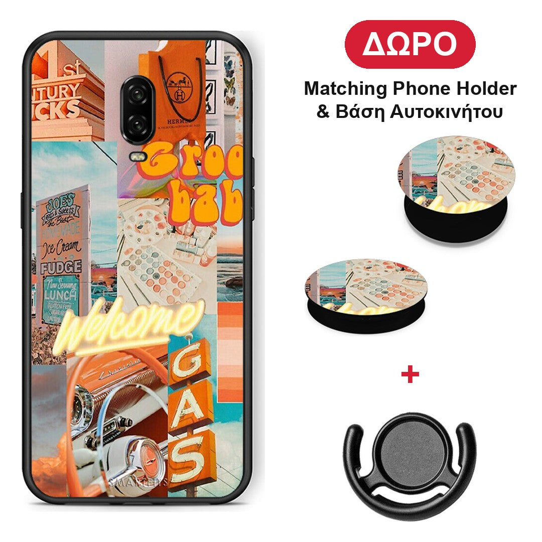 Groovy Babe - OnePlus 6T θήκη + Δώρο Phone Holder & Βάση Αυτοκινήτου