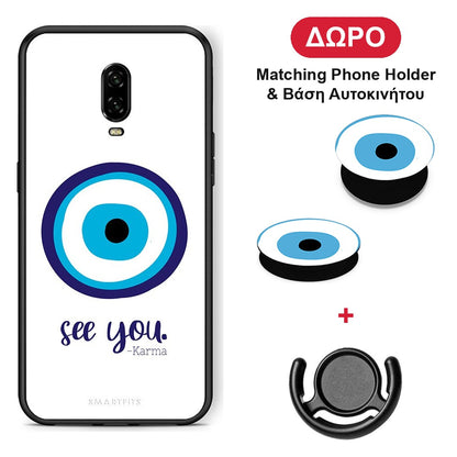 Karma Says - OnePlus 6T θήκη + Δώρο Phone Holder & Βάση Αυτοκινήτου