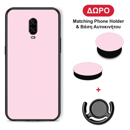 Pale Pink - OnePlus 6T θήκη + Δώρο Phone Holder & Βάση Αυτοκινήτου