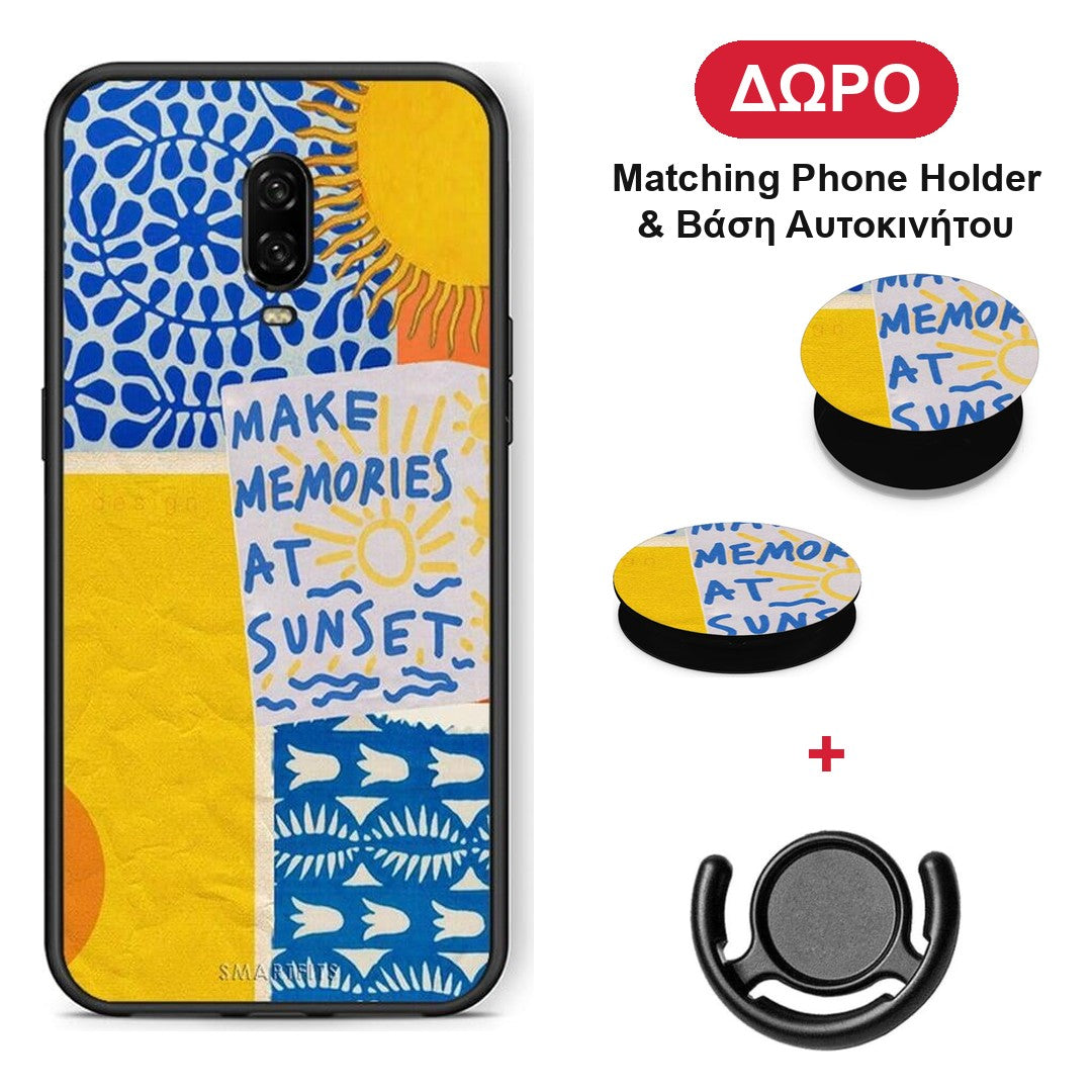 Sunset Memories - OnePlus 6T θήκη + Δώρο Phone Holder & Βάση Αυτοκινήτου