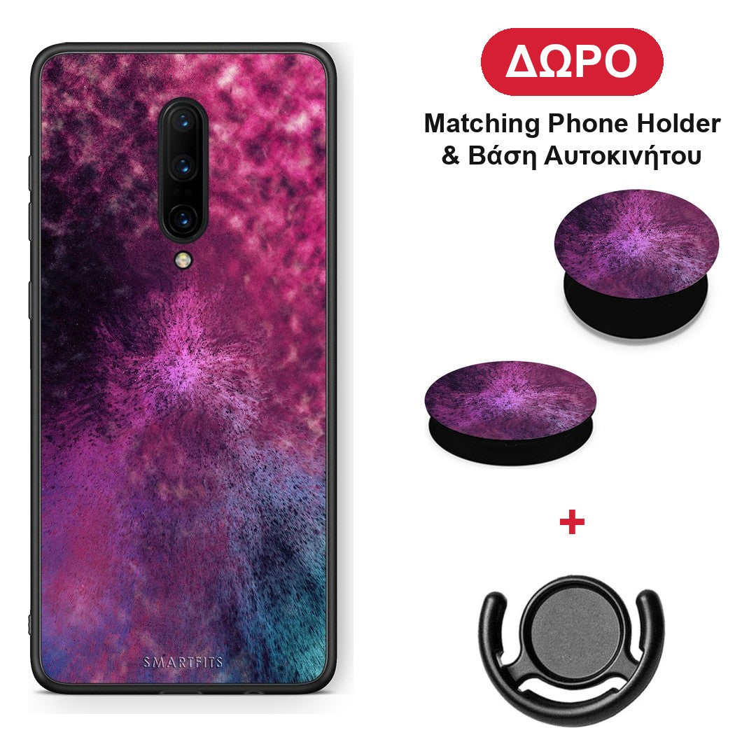 Galactic Aurora - OnePlus 7 Pro θήκη + Δώρο Phone Holder & Βάση Αυτοκινήτου