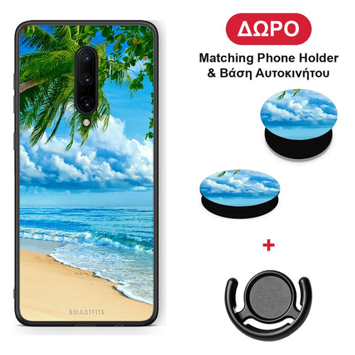 Beautiful Beach - OnePlus 7 Pro θήκη + Δώρο Phone Holder & Βάση Αυτοκινήτου