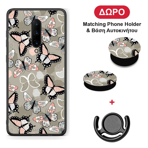 Boho Butterflies - OnePlus 7 Pro θήκη + Δώρο Phone Holder & Βάση Αυτοκινήτου
