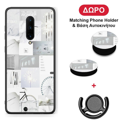Collage Make Me Wonder - OnePlus 7 Pro θήκη + Δώρο Phone Holder & Βάση Αυτοκινήτου