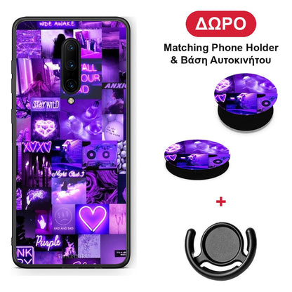 Collage Stay Wild - OnePlus 7 Pro θήκη + Δώρο Phone Holder & Βάση Αυτοκινήτου
