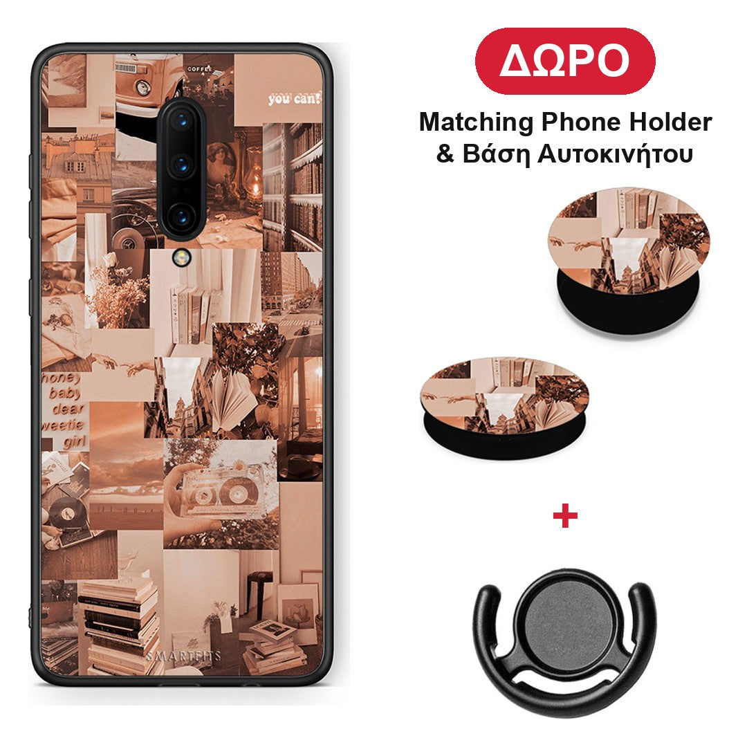 Collage You Can - OnePlus 7 Pro θήκη + Δώρο Phone Holder & Βάση Αυτοκινήτου