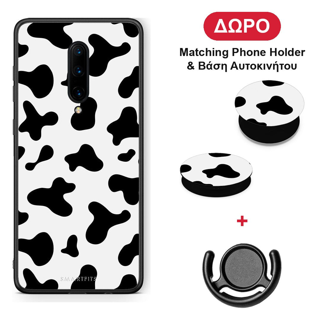 Cow Print - OnePlus 7 Pro θήκη + Δώρο Phone Holder & Βάση Αυτοκινήτου