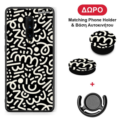 Doodle Art - OnePlus 7 Pro θήκη + Δώρο Phone Holder & Βάση Αυτοκινήτου