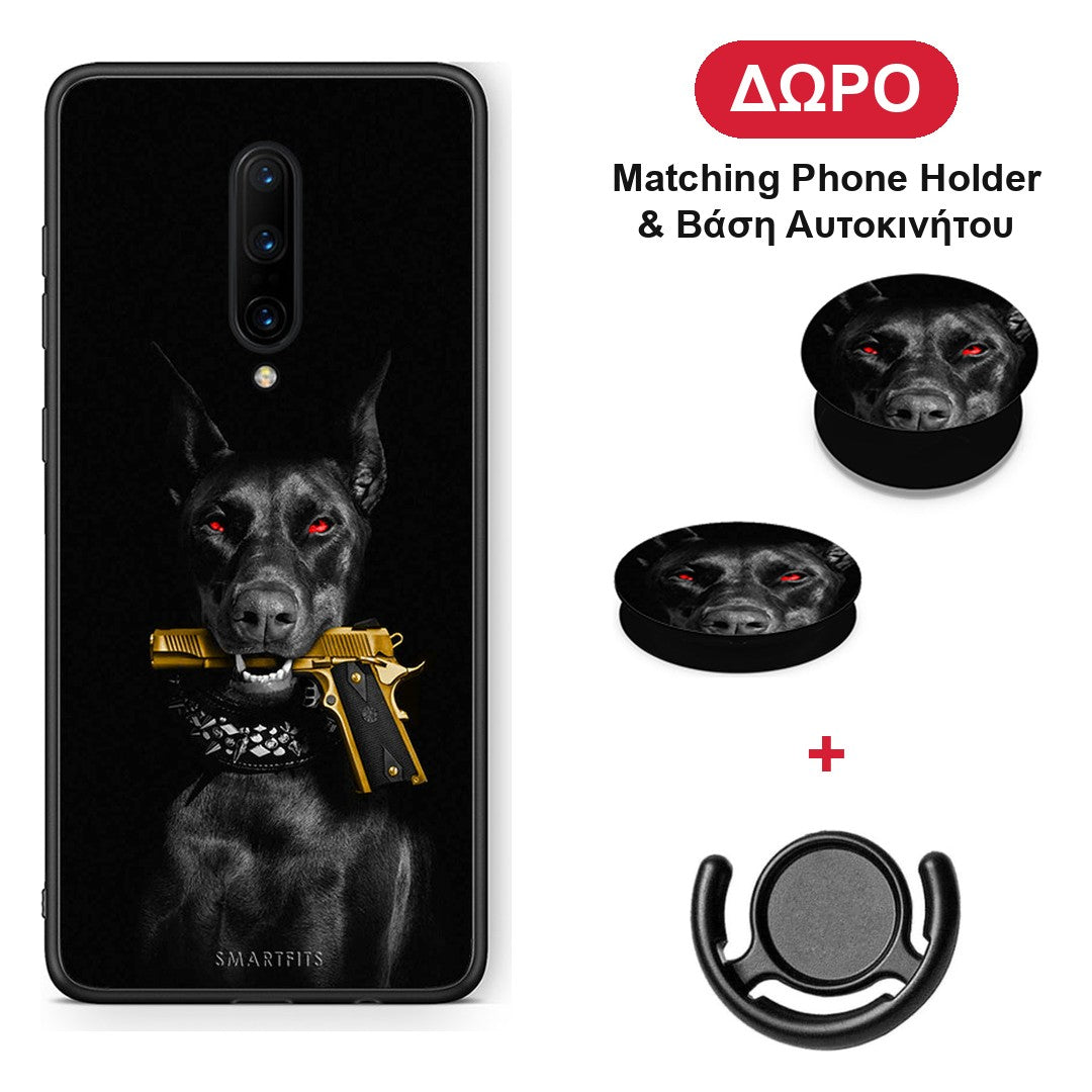 Golden Gun - OnePlus 7 Pro θήκη + Δώρο Phone Holder & Βάση Αυτοκινήτου
