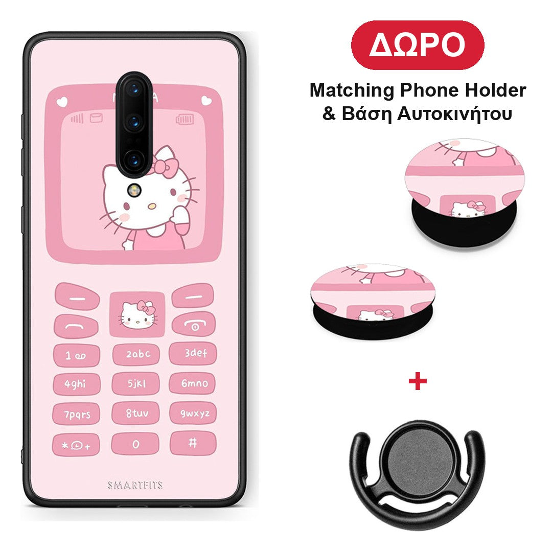 Hello Kitten - OnePlus 7 Pro θήκη + Δώρο Phone Holder & Βάση Αυτοκινήτου