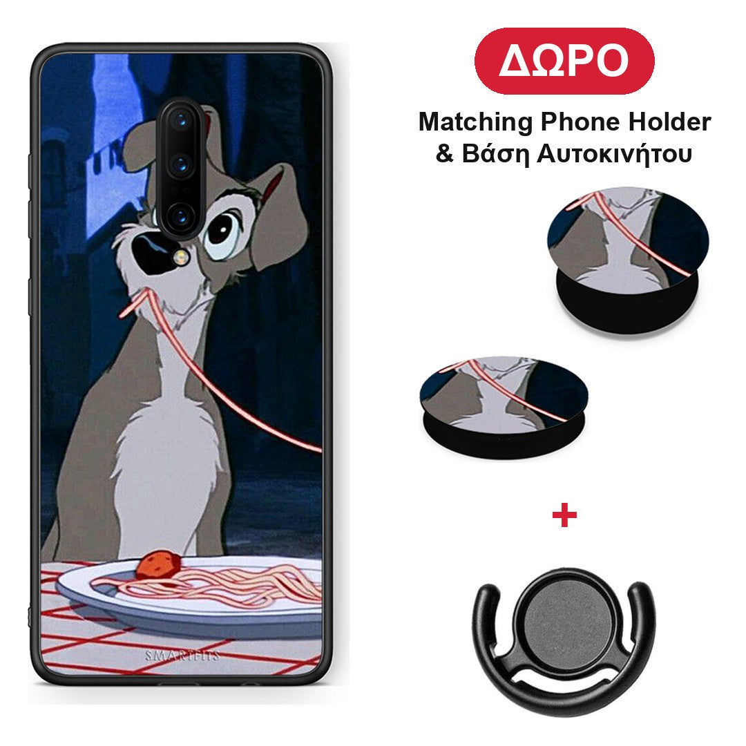 Lady And Tramp 1 - OnePlus 7 Pro θήκη + Δώρο Phone Holder & Βάση Αυτοκινήτου