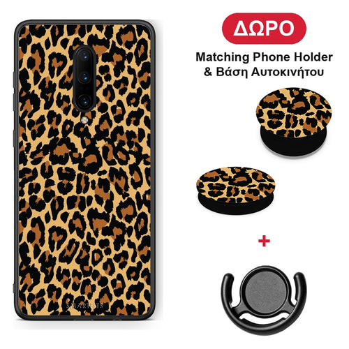 Animal Leopard - OnePlus 7 Pro θήκη + Δώρο Phone Holder & Βάση Αυτοκινήτου
