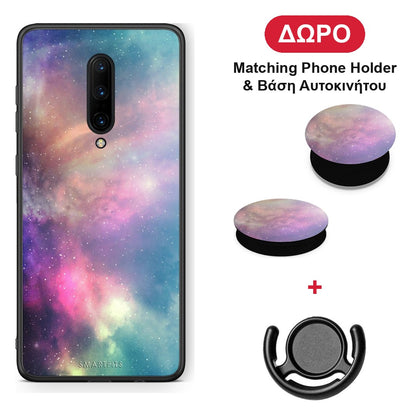 Galactic Rainbow - OnePlus 7 Pro θήκη + Δώρο Phone Holder & Βάση Αυτοκινήτου