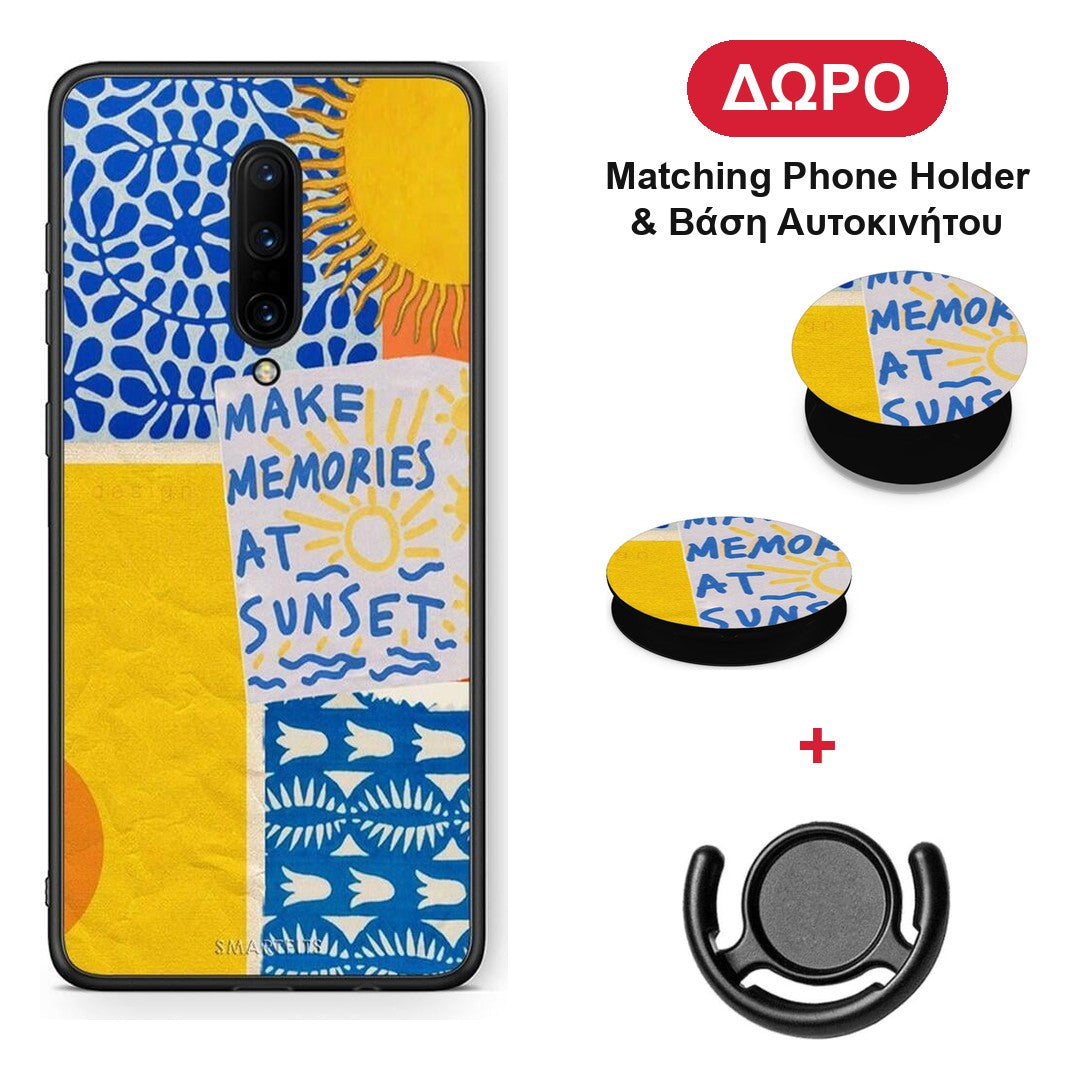 Sunset Memories - OnePlus 7 Pro θήκη + Δώρο Phone Holder & Βάση Αυτοκινήτου