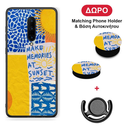 Sunset Memories - OnePlus 7 Pro θήκη + Δώρο Phone Holder & Βάση Αυτοκινήτου