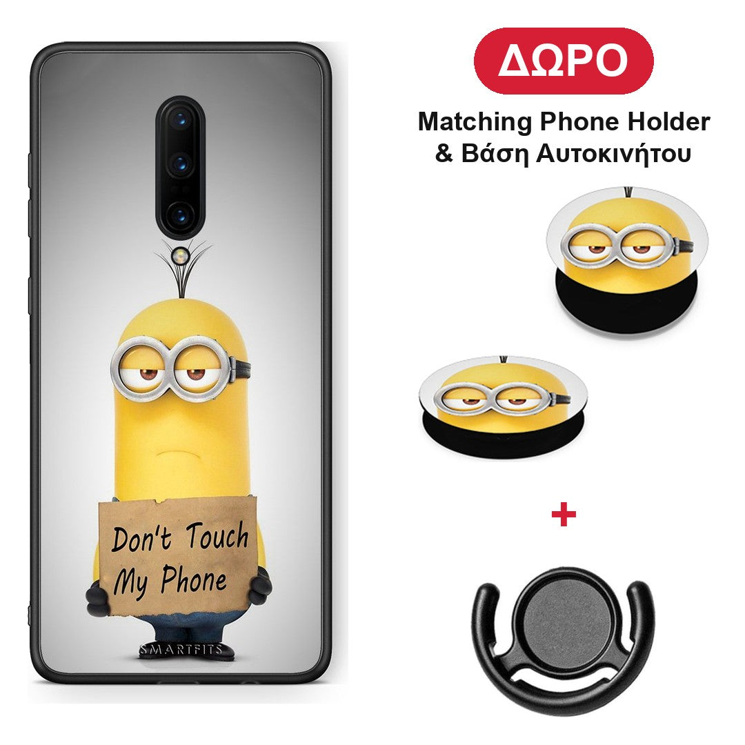 Text Minion - OnePlus 7 Pro θήκη + Δώρο Phone Holder & Βάση Αυτοκινήτου