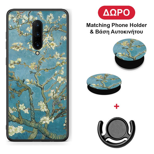 White Blossoms - OnePlus 7 Pro θήκη + Δώρο Phone Holder & Βάση Αυτοκινήτου