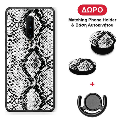 Animal White Snake - OnePlus 7 Pro θήκη + Δώρο Phone Holder & Βάση Αυτοκινήτου