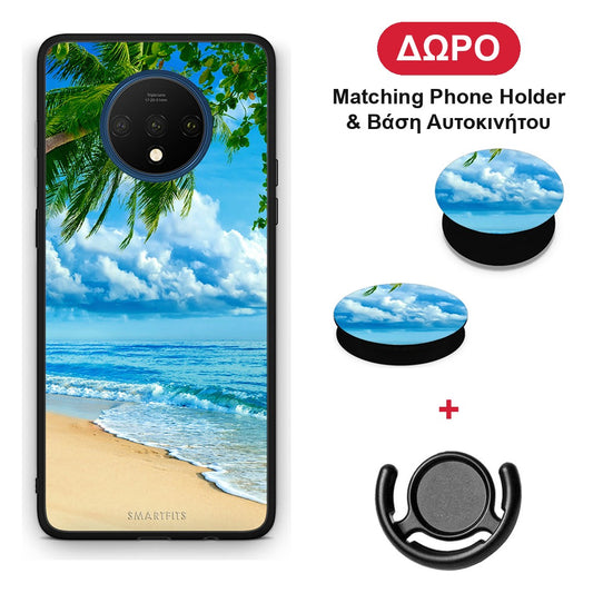 Beautiful Beach - OnePlus 7T θήκη + Δώρο Phone Holder & Βάση Αυτοκινήτου