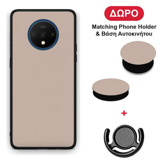Blush Beige - OnePlus 7T θήκη + Δώρο Phone Holder & Βάση Αυτοκινήτου