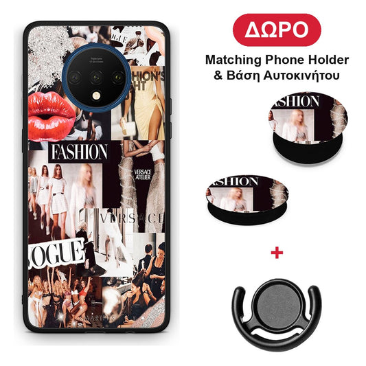 Collage Fashion - OnePlus 7T θήκη + Δώρο Phone Holder & Βάση Αυτοκινήτου
