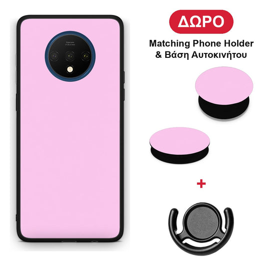 Cotton Candy Pink - OnePlus 7T θήκη + Δώρο Phone Holder & Βάση Αυτοκινήτου