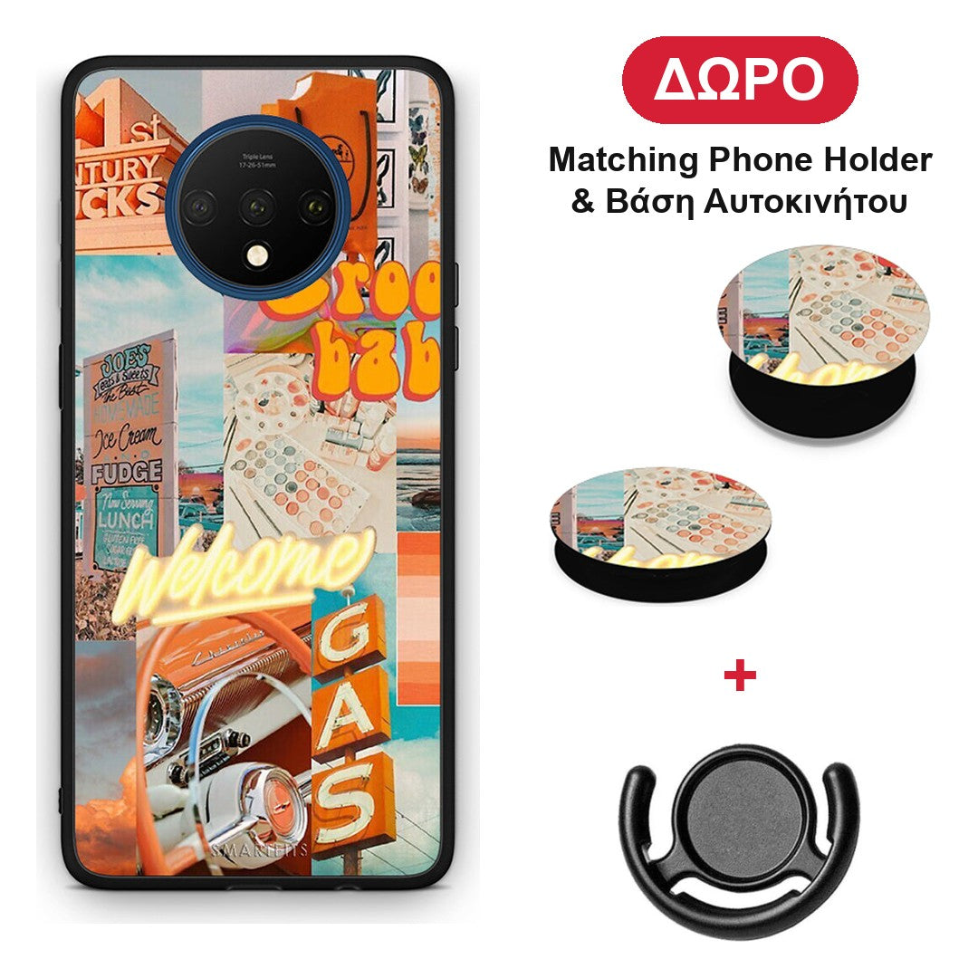 Groovy Babe - OnePlus 7T θήκη + Δώρο Phone Holder & Βάση Αυτοκινήτου